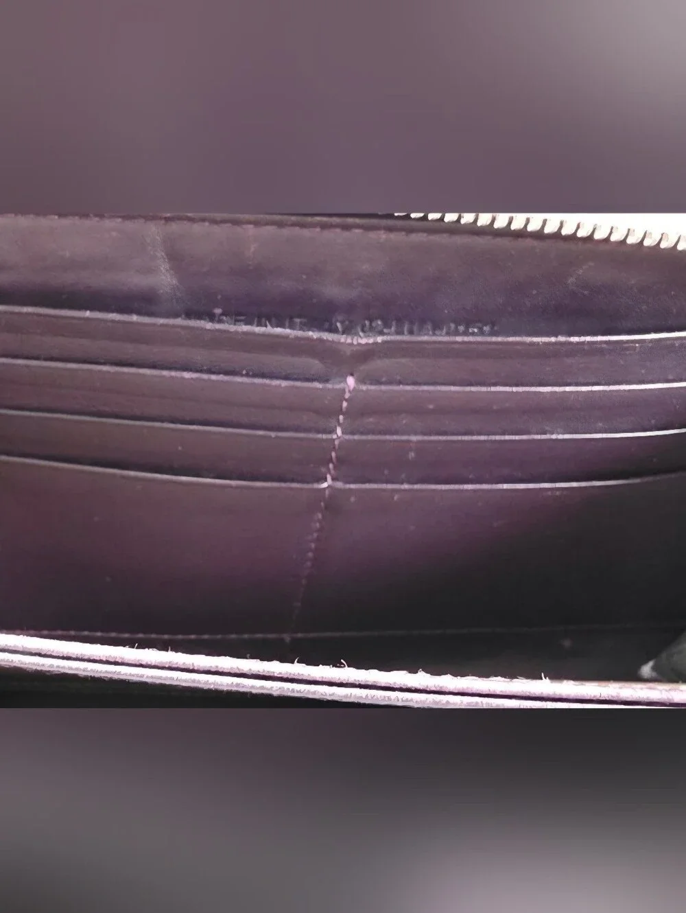 Christian Dior Burgundy Cannage Patent Leather Zip Around Wallet + COA
